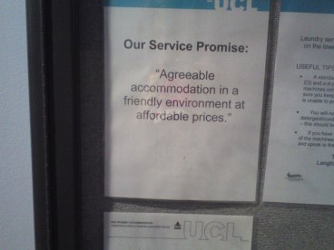 UCL's accommodation slogan. The "affordable" bit is, essentially, a lie. 